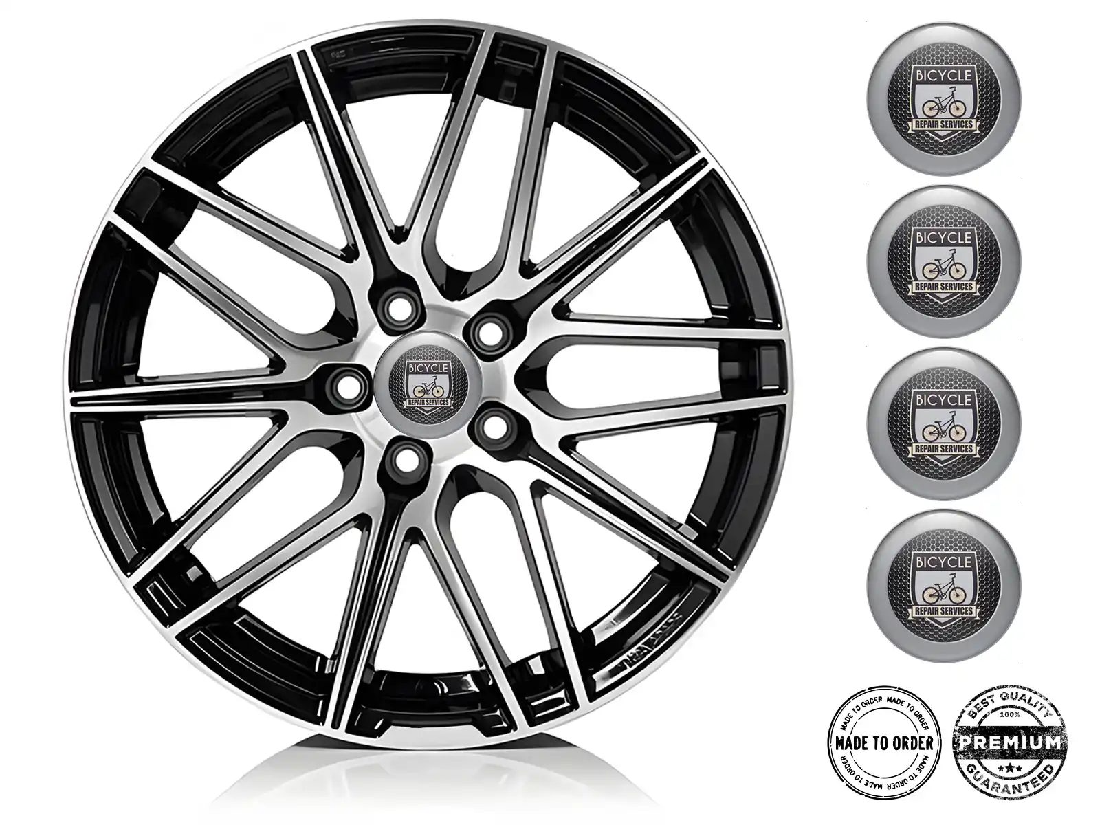 Hub Cap Sticker Style High-Quality Domed Labels